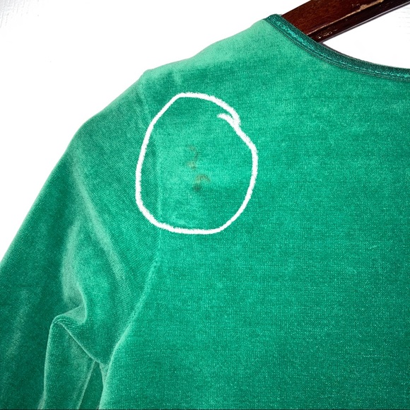 Hanna Andersson Green Velvet Frill Holiday Soft Dress Size 120 or 6 - Picture 10 of 10